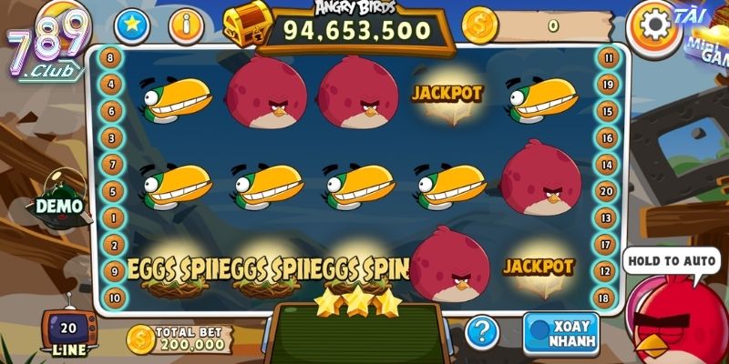 Angry Birds Slots 789Club - Game Chơi Hay Tính Thưởng Lớn 4 Nắm rõ quy tắc tính thưởng